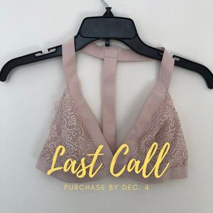 Closie Lace T-Back Bralette - Blush